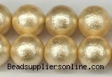 CSB2223 15.5 inches 10mm round wrinkled shell pearl beads wholesale