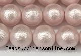 CSB2232 15.5 inches 8mm round wrinkled shell pearl beads wholesale