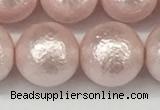 CSB2236 15.5 inches 16mm round wrinkled shell pearl beads wholesale