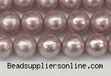 CSB2240 15.5 inches 4mm round wrinkled shell pearl beads wholesale