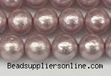 CSB2241 15.5 inches 6mm round wrinkled shell pearl beads wholesale