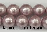 CSB2242 15.5 inches 8mm round wrinkled shell pearl beads wholesale