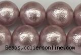 CSB2244 15.5 inches 12mm round wrinkled shell pearl beads wholesale