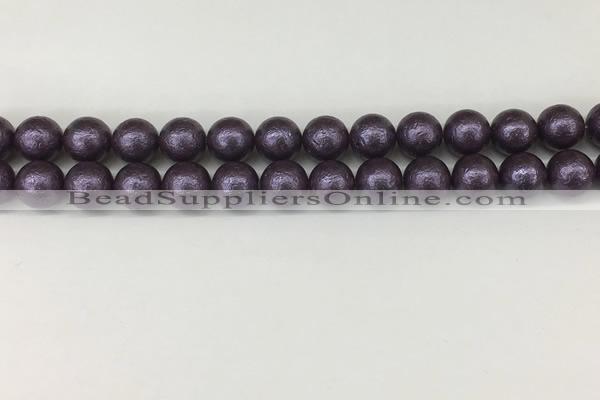 CSB2272 15.5 inches 8mm round wrinkled shell pearl beads wholesale