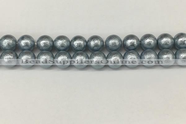 CSB2284 15.5 inches 12mm round wrinkled shell pearl beads wholesale