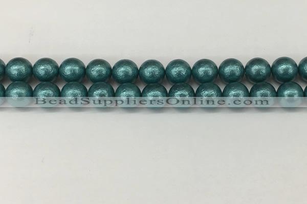 CSB2334 15.5 inches 12mm round wrinkled shell pearl beads wholesale