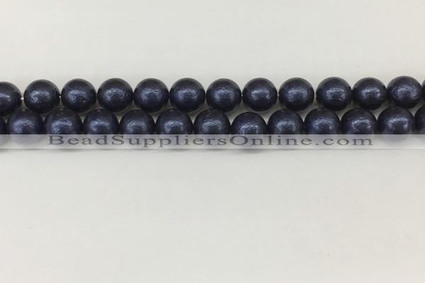 CSB2343 15.5 inches 10mm round wrinkled shell pearl beads wholesale