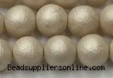 CSB2372 15.5 inches 8mm round matte wrinkled shell pearl beads