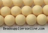 CSB2380 15.5 inches 4mm round matte wrinkled shell pearl beads