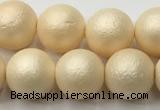 CSB2393 15.5 inches 10mm round matte wrinkled shell pearl beads