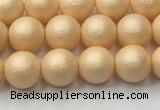 CSB2400 15.5 inches 4mm round matte wrinkled shell pearl beads