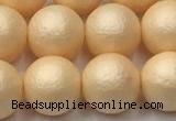 CSB2403 15.5 inches 10mm round matte wrinkled shell pearl beads