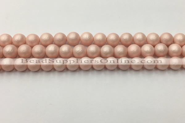 CSB2412 15.5 inches 8mm round matte wrinkled shell pearl beads