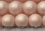 CSB2413 15.5 inches 10mm round matte wrinkled shell pearl beads