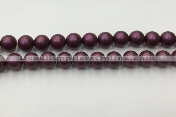 CSB2463 15.5 inches 10mm round matte wrinkled shell pearl beads