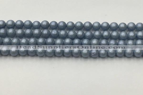 CSB2471 15.5 inches 6mm round matte wrinkled shell pearl beads