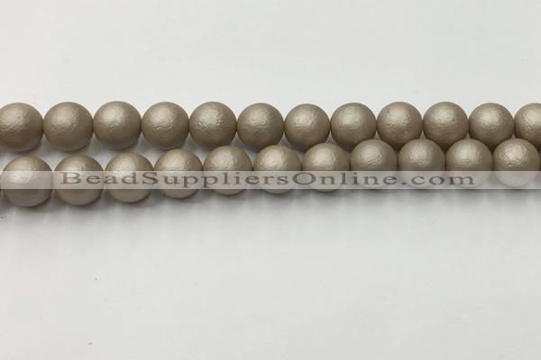 CSB2504 15.5 inches 12mm round matte wrinkled shell pearl beads