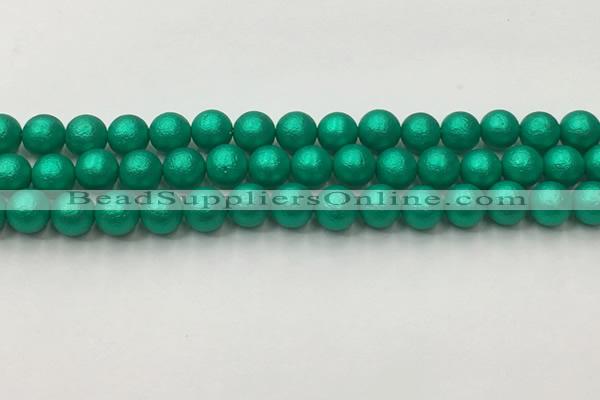 CSB2561 15.5 inches 6mm round matte wrinkled shell pearl beads