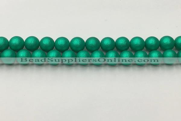 CSB2563 15.5 inches 10mm round matte wrinkled shell pearl beads