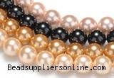 CSB27 16 inches 8mm round shell pearl beads Wholesale