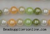 CSB307 15.5 inches 8mm round mixed color shell pearl beads