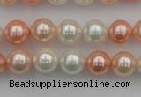 CSB321 15.5 inches 10mm round mixed color shell pearl beads