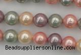 CSB324 15.5 inches 10mm round mixed color shell pearl beads