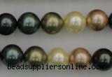 CSB361 15.5 inches 12mm round mixed color shell pearl beads