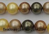 CSB375 15.5 inches 14mm round mixed color shell pearl beads