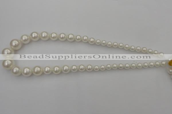 CSB400 15.5 inches 8mm - 16mm round shell pearl beads