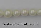 CSB401 15.5 inches 8mm - 16mm round shell pearl beads