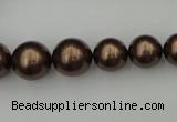 CSB402 15.5 inches 8mm - 16mm round shell pearl beads