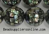 CSB4043 15.5 inches 16mm ball abalone shell beads wholesale