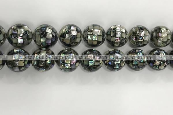 CSB4061 15.5 inches 20mm ball abalone shell beads wholesale