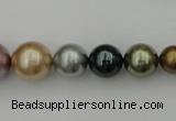 CSB409 15.5 inches 8mm - 16mm round mixed color shell pearl beads