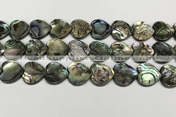 CSB4115 15.5 inches 16mm heart abalone shell beads wholesale