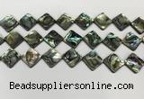 CSB4121 15.5 inches 14*14mm diamond abalone shell beads wholesale