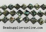 CSB4122 15.5 inches 16*16mm diamond abalone shell beads wholesale