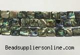 CSB4147 15.5 inches 16*16mm square abalone shell beads wholesale