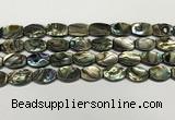 CSB4160 15.5 inches 10*14mm flat drum abalone shell beads wholesale