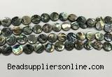 CSB4169 15.5 inches 10mm coin abalone shell beads wholesale