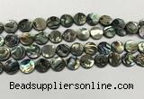 CSB4170 15.5 inches 12*12mm coin abalone shell beads wholesale