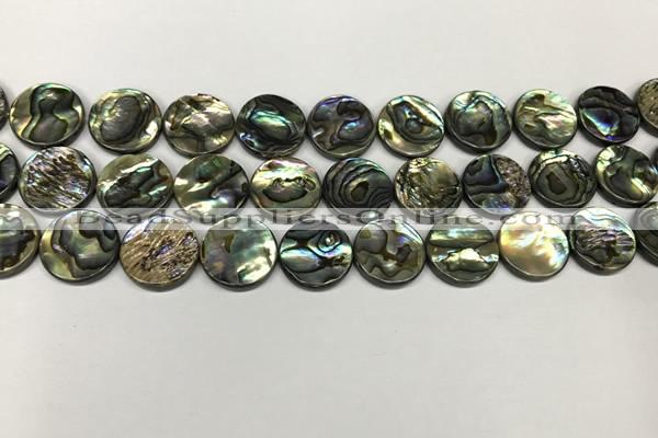 CSB4171 15.5 inches 14*14mm coin abalone shell beads wholesale