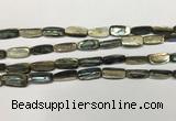 CSB4176 15.5 inches 8*16mm trihedron abalone shell beads wholesale