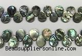 CSB4184 Top drilled 15*20mm flat teardrop balone shell beads