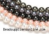 CSB42 16 inches 8mm round shell pearl beads Wholesale