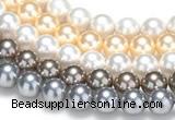 CSB47 16 inches 8mm round shell pearl beads Wholesale