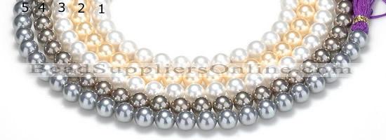 CSB50 16 inches 14mm round shell pearl beads Wholesale