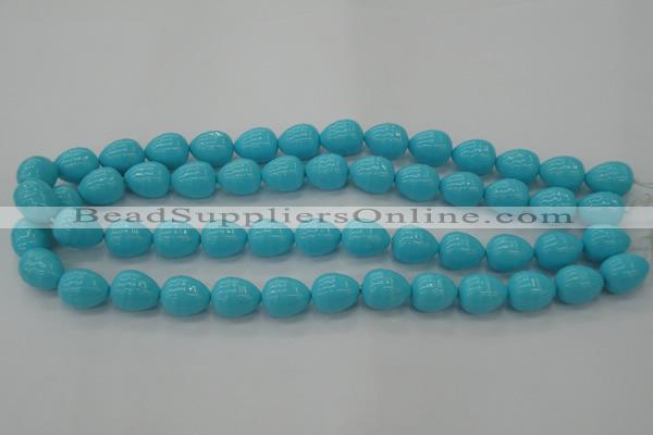 CSB555 15.5 inches 12*15mm whorl teardrop shell pearl beads