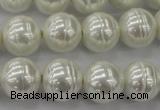 CSB620 15.5 inches 14mm whorl round shell pearl beads